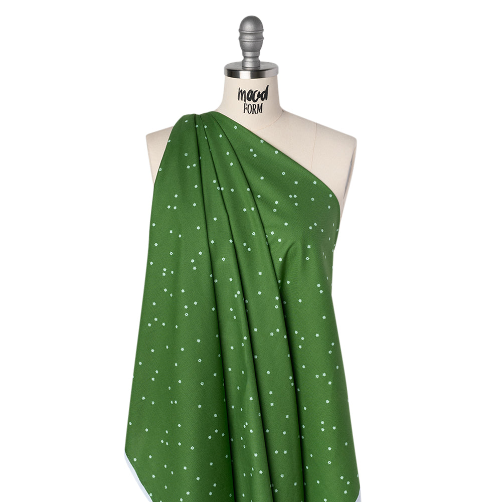 Printed Quilting Cotton by Ghazal Razavi for FIGO Studio - Green Flowers - Seasons Basics Collection Folded Printed Quilting Cotton by Ghazal Razavi for FIGO Studio - Green Flowers - Seasons Basics Collection Folded