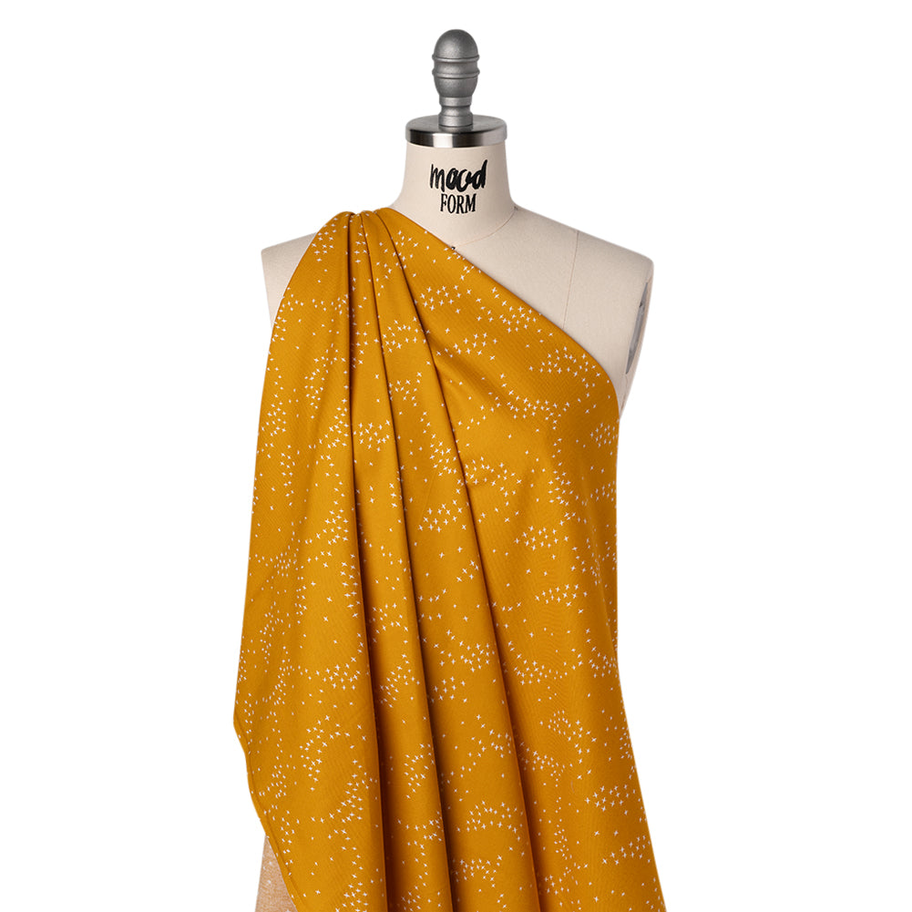 Printed Quilting Cotton by Ghazal Razavi for FIGO Studio - Yellow Birds - Seasons Basics Collection - Folded Printed Quilting Cotton by Ghazal Razavi for FIGO Studio - Yellow Birds - Seasons Basics Collection - Folded