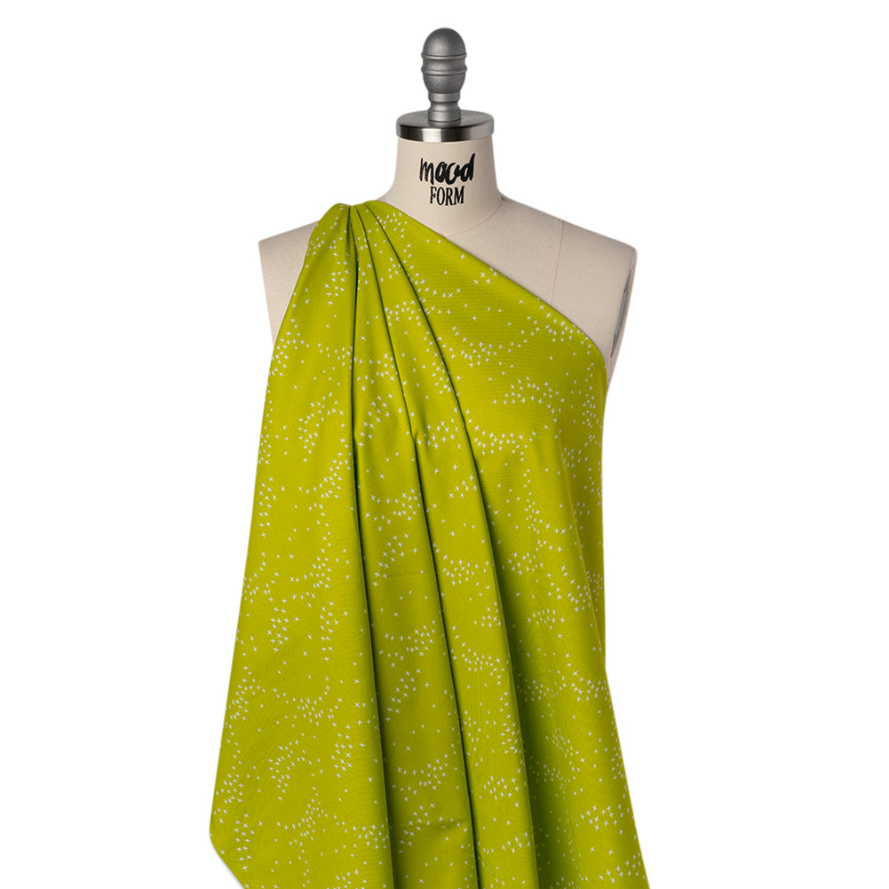 Printed Quilting Cotton by Ghazal Razavi for FIGO Studio - Pistachio Birds - Seasons Basics Collection Folded Printed Quilting Cotton by Ghazal Razavi for FIGO Studio - Pistachio Birds - Seasons Basics Collection Folded