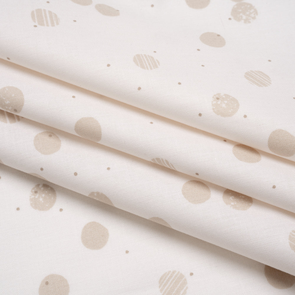 Printed Quilting Cotton by Ghazal Razavi for FIGO Studio - Cream Snow Textured Circles and Spots - Seasons Basics Collection Detail Printed Quilting Cotton by Ghazal Razavi for FIGO Studio - Cream Snow Textured Circles and Spots - Seasons Basics Collection Detail