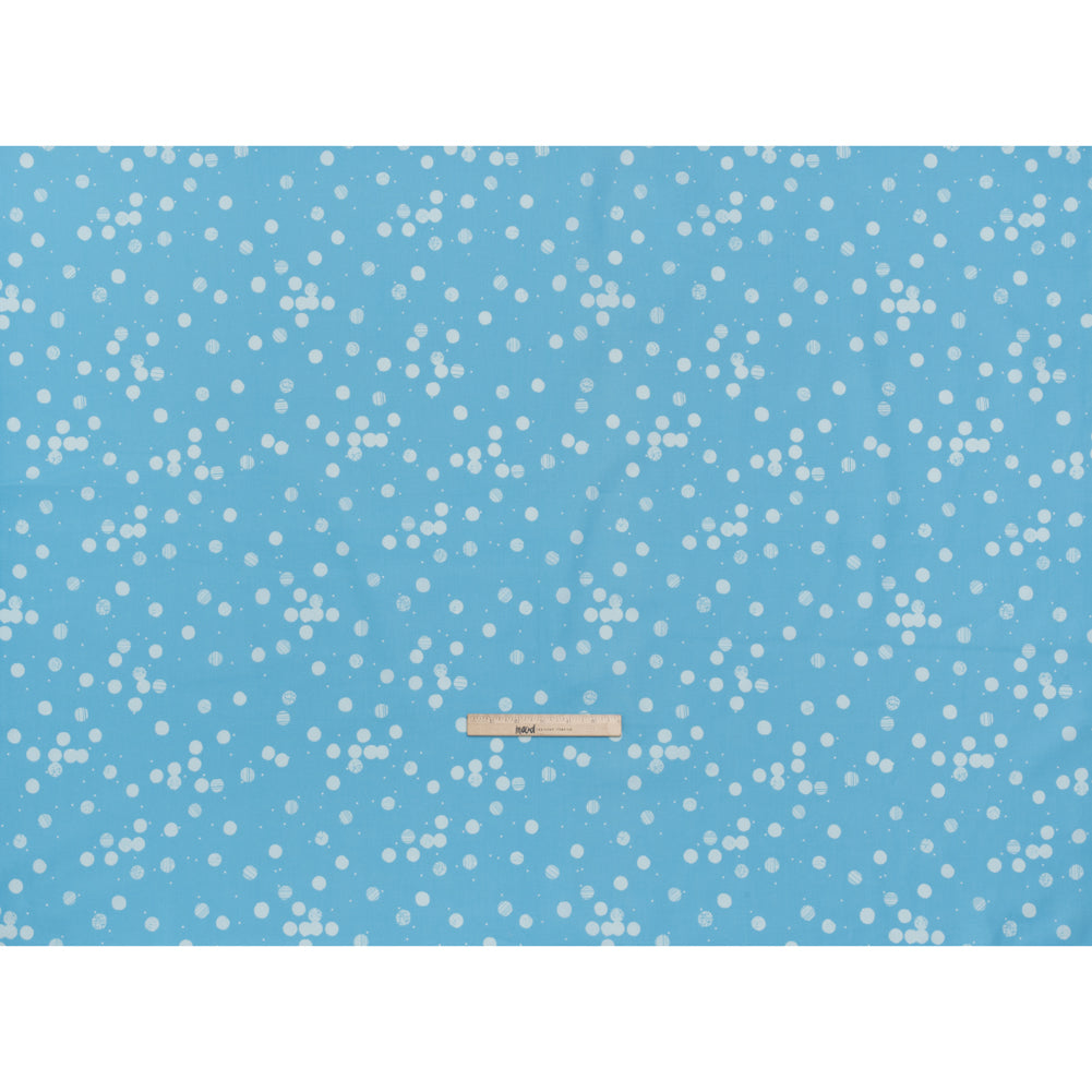 Printed Quilting Cotton by Ghazal Razavi for FIGO Studio - Blue Snow Textured Circles and Spots - Seasons Basics Collection Printed Quilting Cotton by Ghazal Razavi for FIGO Studio - Blue Snow Textured Circles and Spots - Seasons Basics Collection