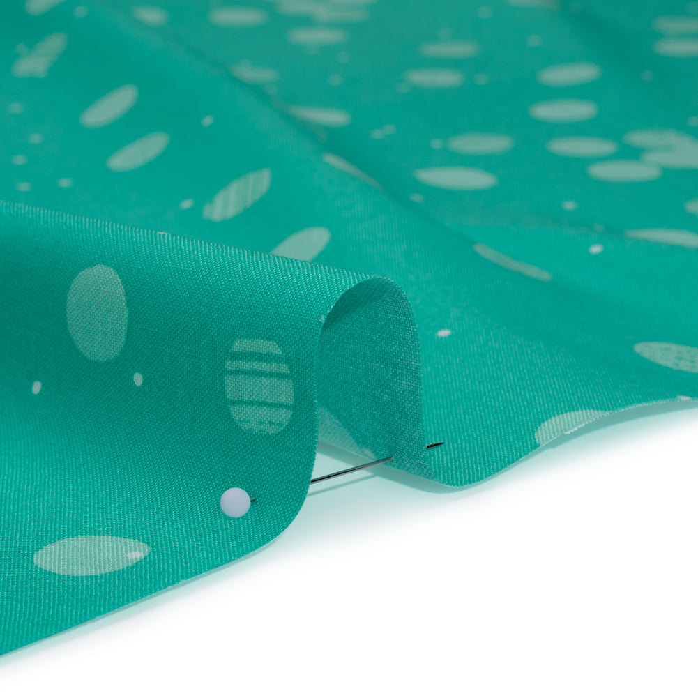 Printed Quilting Cotton by Ghazal Razavi for FIGO Studio - Mint Snow Textured Circles and Spots - Seasons Basics Collection - Full Printed Quilting Cotton by Ghazal Razavi for FIGO Studio - Mint Snow Textured Circles and Spots - Seasons Basics Collection - Full