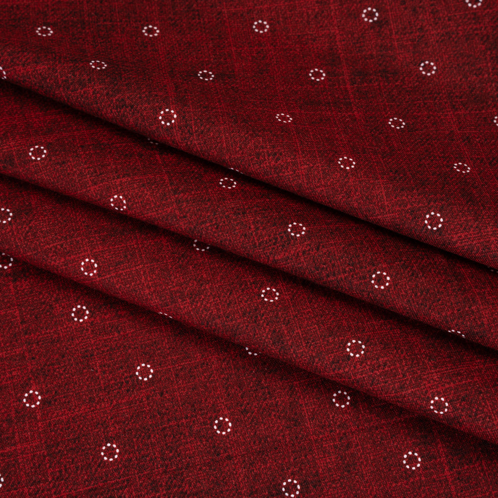 Printed Quilting Cotton by Ghazal Razavi for FIGO Studio - Wine Stitches Circles - Stash Collection Printed Quilting Cotton by Ghazal Razavi for FIGO Studio - Wine Stitches Circles - Stash Collection