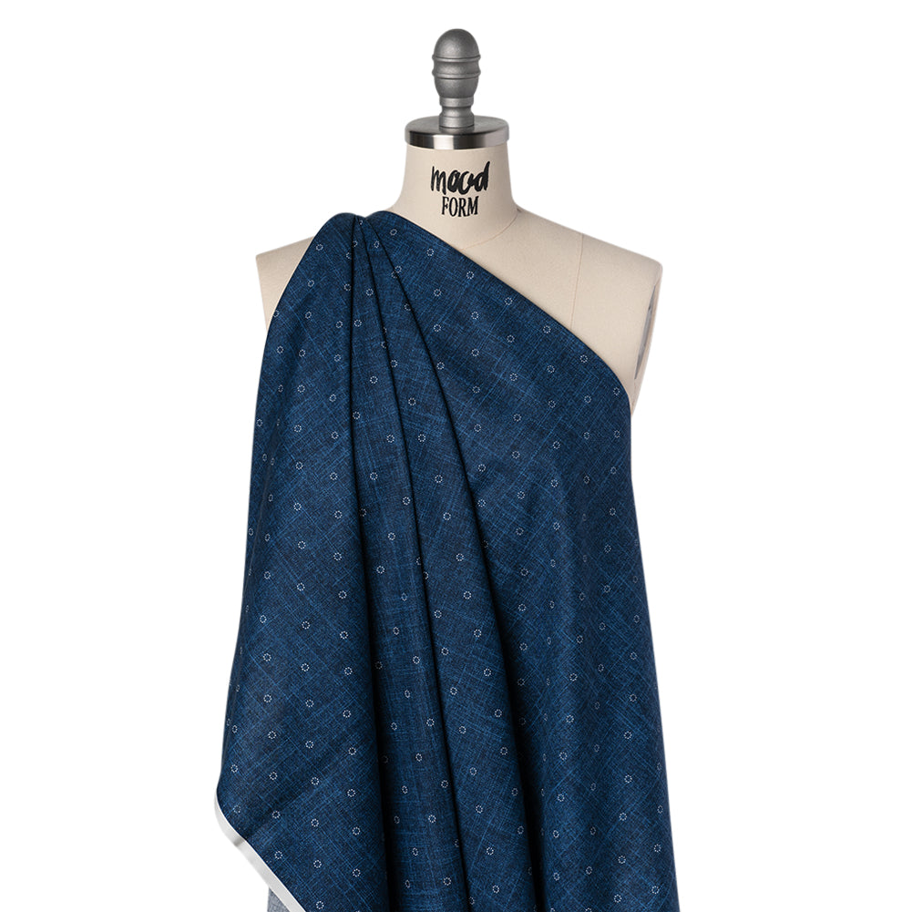 Printed Quilting Cotton by Ghazal Razavi for FIGO Studio - Denim Stitches Circles - Stash Collection - Folded Printed Quilting Cotton by Ghazal Razavi for FIGO Studio - Denim Stitches Circles - Stash Collection - Folded