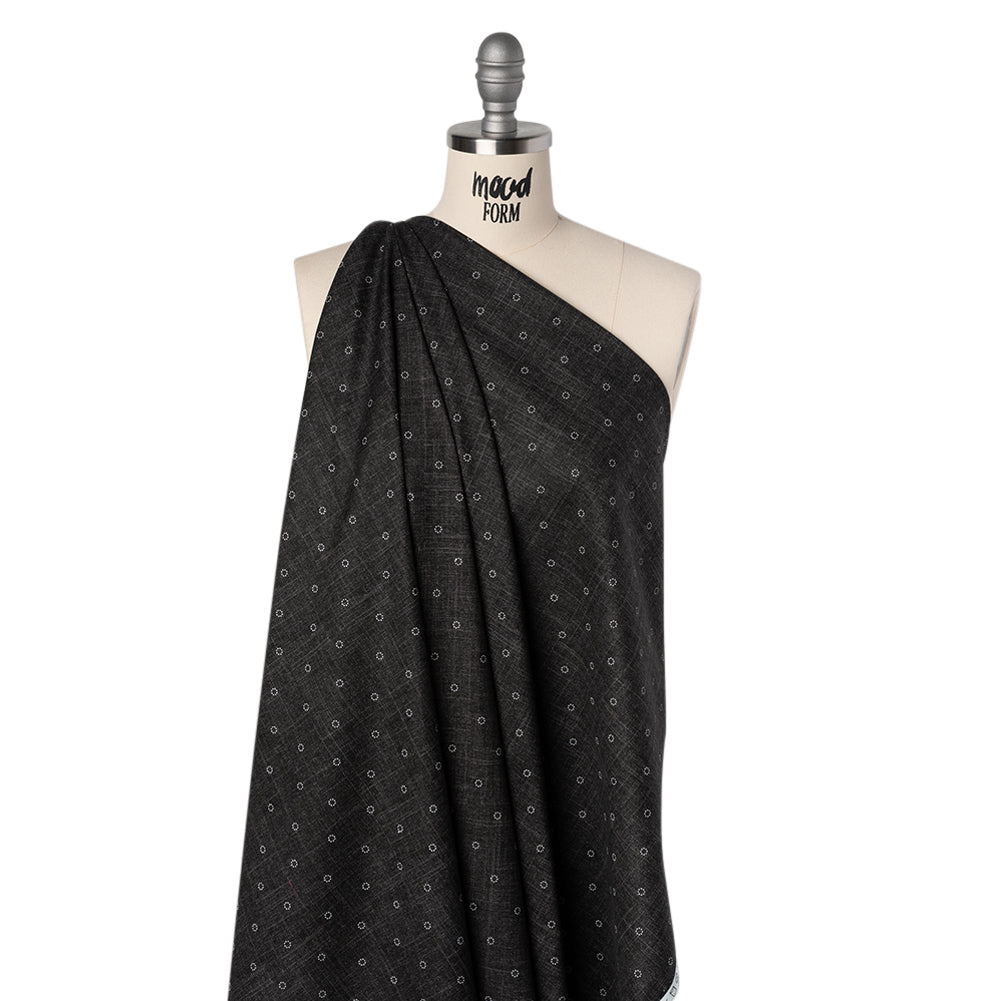 Printed Quilting Cotton by Ghazal Razavi for FIGO Studio - Black Stitches Circles - Stash Collection - Folded Printed Quilting Cotton by Ghazal Razavi for FIGO Studio - Black Stitches Circles - Stash Collection - Folded