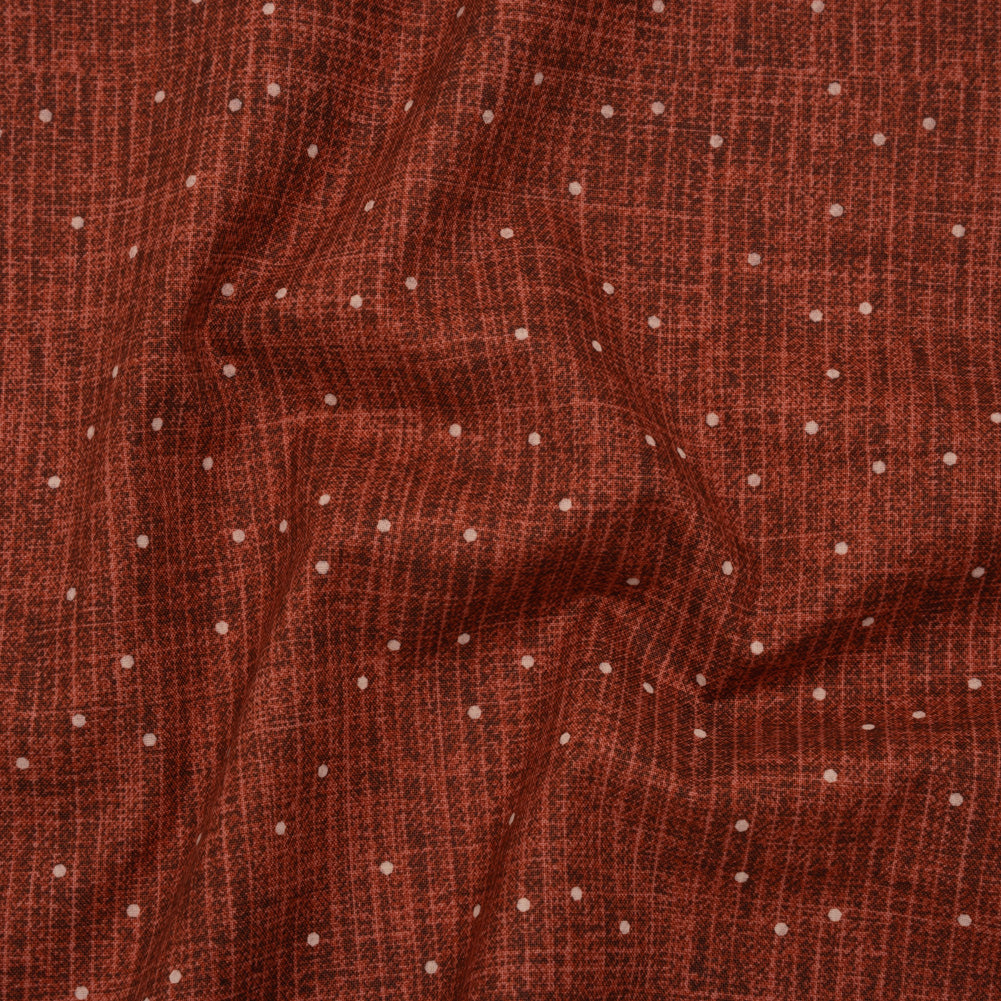 Printed Quilting Cotton by Ghazal Razavi for FIGO Studio - Rust Stripe Dot - Stash Collection Printed Quilting Cotton by Ghazal Razavi for FIGO Studio - Rust Stripe Dot - Stash Collection
