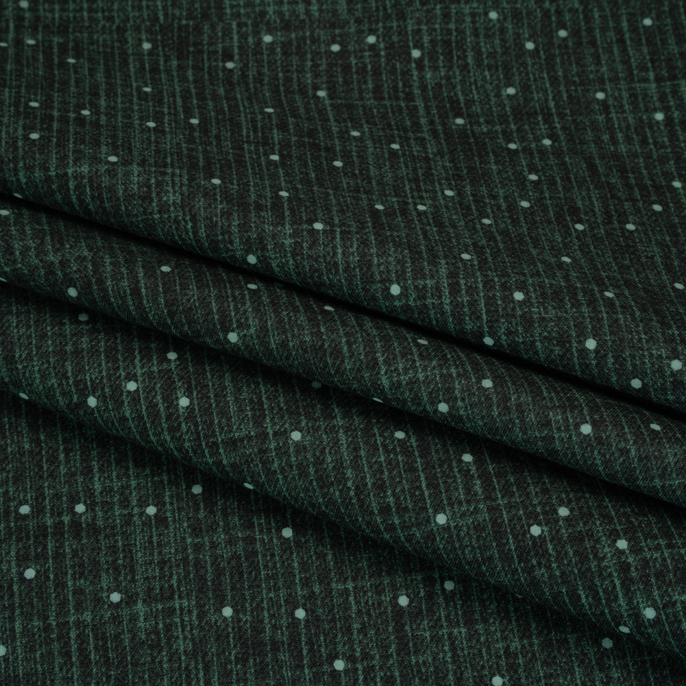 Printed Quilting Cotton by Ghazal Razavi for FIGO Studio - Emerald Stripe Dot - Stash Collection Detail Printed Quilting Cotton by Ghazal Razavi for FIGO Studio - Emerald Stripe Dot - Stash Collection Detail