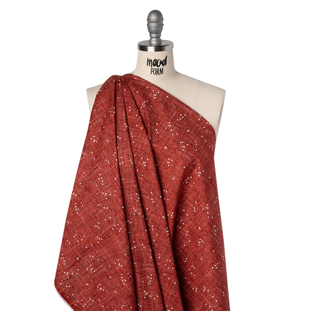 Printed Quilting Cotton by Ghazal Razavi for FIGO Studio - Red Checks and Stars - Stash Collection - Folded Printed Quilting Cotton by Ghazal Razavi for FIGO Studio - Red Checks and Stars - Stash Collection - Folded