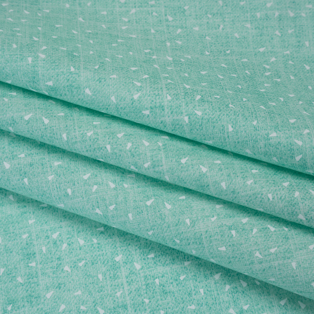 Printed Quilting Cotton by Ghazal Razavi for FIGO Studio - Mint Triangles and Texture - Stash Collection - Detail Printed Quilting Cotton by Ghazal Razavi for FIGO Studio - Mint Triangles and Texture - Stash Collection - Detail