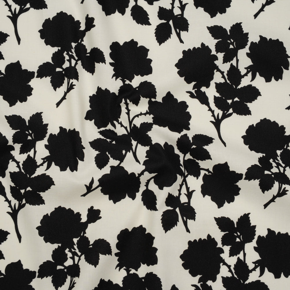 Printed Quilting Cotton by Heather Bailey for FIGO Studio - Midnight Bramble Floral Silhouettes - Pop Sugar Collection Drape Printed Quilting Cotton by Heather Bailey for FIGO Studio - Midnight Bramble Floral Silhouettes - Pop Sugar Collection Drape