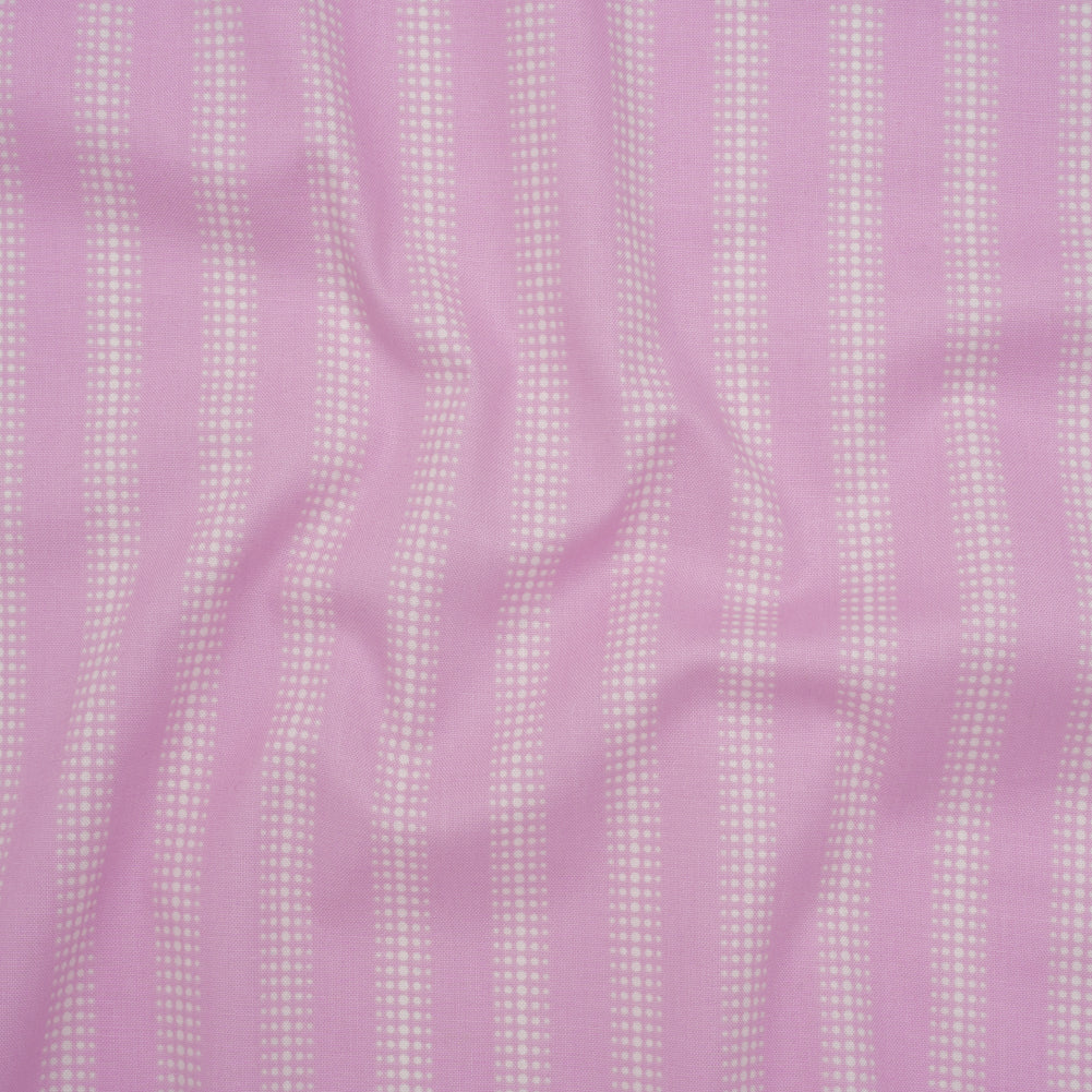 Printed Quilting Cotton by Heather Bailey for FIGO Studio - Orchid Dot Stripe - Pop Sugar Collection - Drape Printed Quilting Cotton by Heather Bailey for FIGO Studio - Orchid Dot Stripe - Pop Sugar Collection - Drape