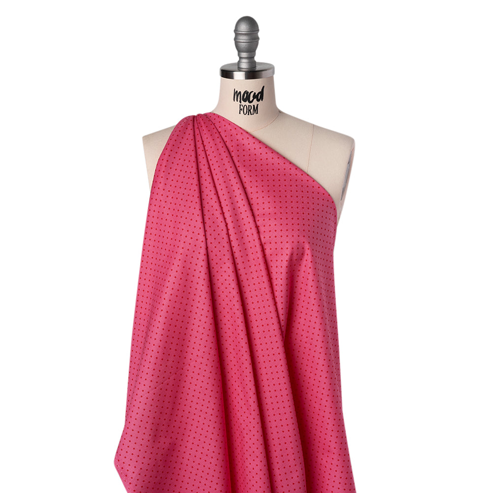 Printed Quilting Cotton by Heather Bailey for FIGO Studio - Raspberry Lottie Dot Square Polka Dots - Pop Sugar Collection Folded Printed Quilting Cotton by Heather Bailey for FIGO Studio - Raspberry Lottie Dot Square Polka Dots - Pop Sugar Collection Folded