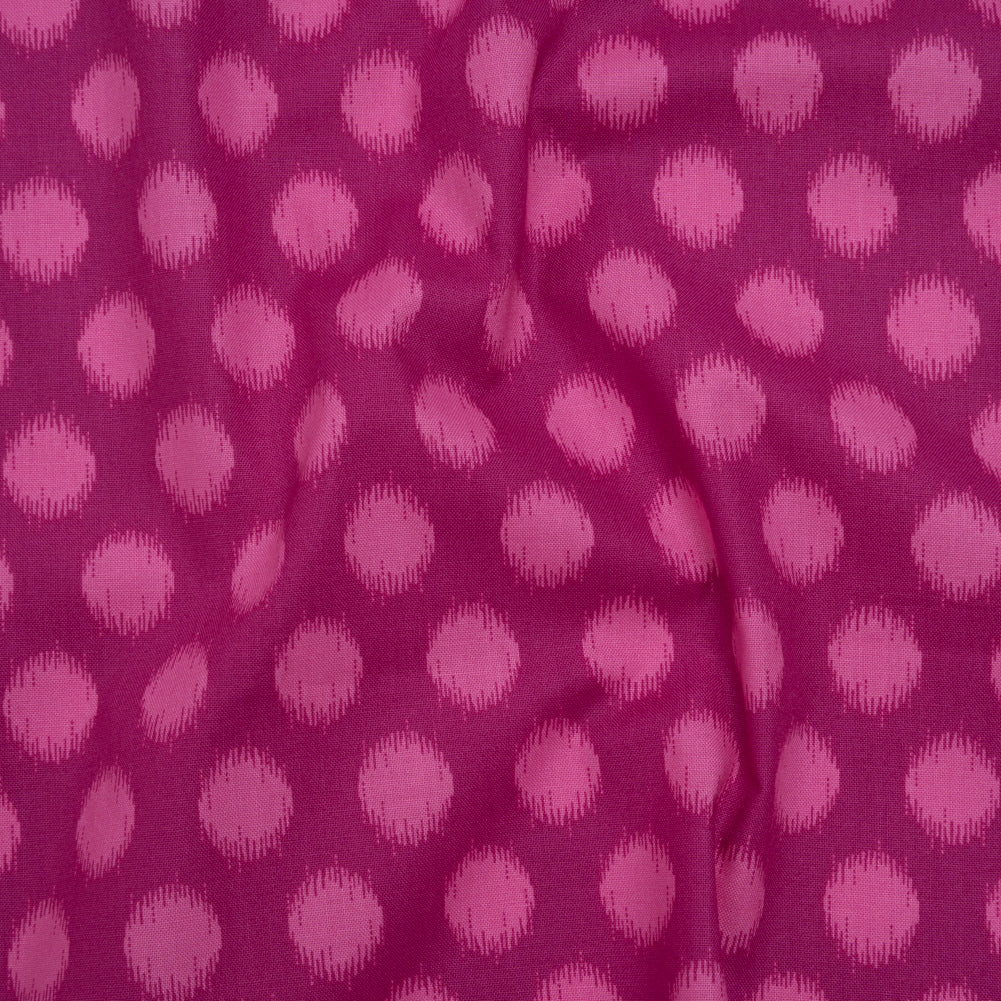 Printed Quilting Cotton by Heather Bailey for FIGO Studio - Violet Top Dot Ikat Polka Dots - Pop Sugar Collection - Drape Printed Quilting Cotton by Heather Bailey for FIGO Studio - Violet Top Dot Ikat Polka Dots - Pop Sugar Collection - Drape