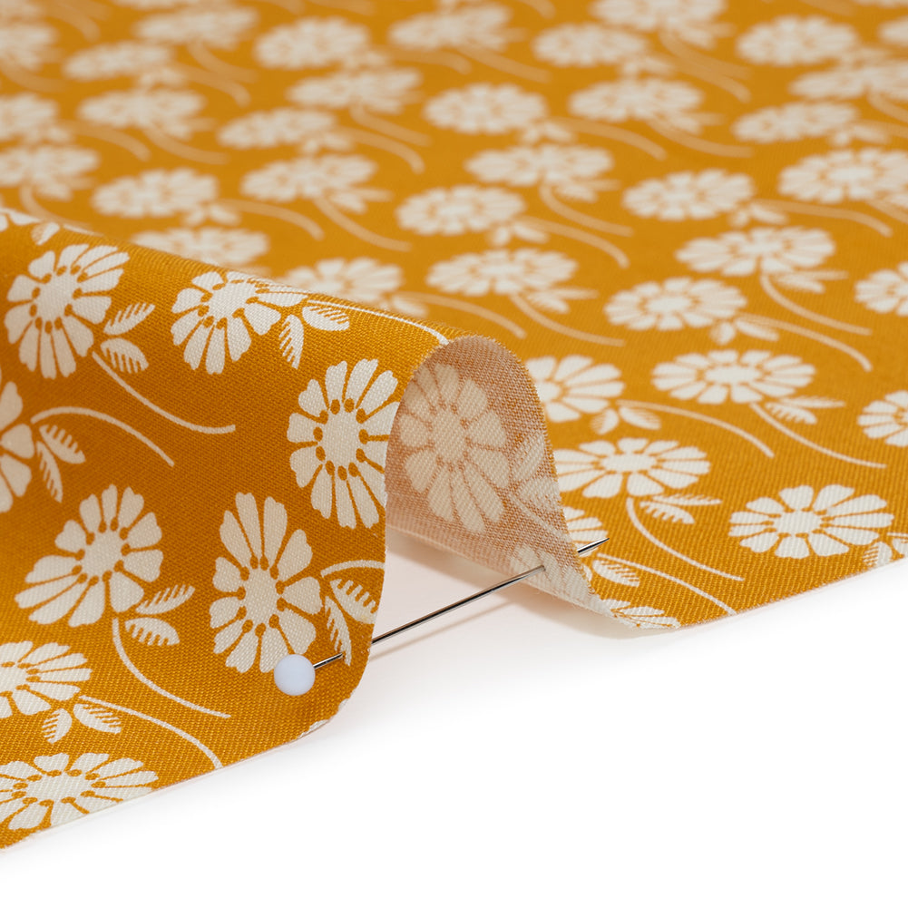 Printed Quilting Cotton by Heather Bailey for FIGO Studio - Butterscotch Upsy Daisy Floral - Pop Sugar Collection - Full - Image 4 of 6 Printed Quilting Cotton by Heather Bailey for FIGO Studio - Butterscotch Upsy Daisy Floral - Pop Sugar Collection - Full - Image 4 of 6