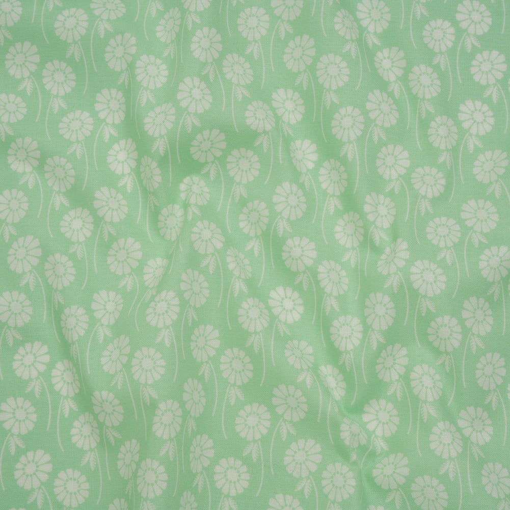 Printed Quilting Cotton by Heather Bailey for FIGO Studio - Aqua Upsy Daisy Floral - Pop Sugar Collection - Drape Printed Quilting Cotton by Heather Bailey for FIGO Studio - Aqua Upsy Daisy Floral - Pop Sugar Collection - Drape