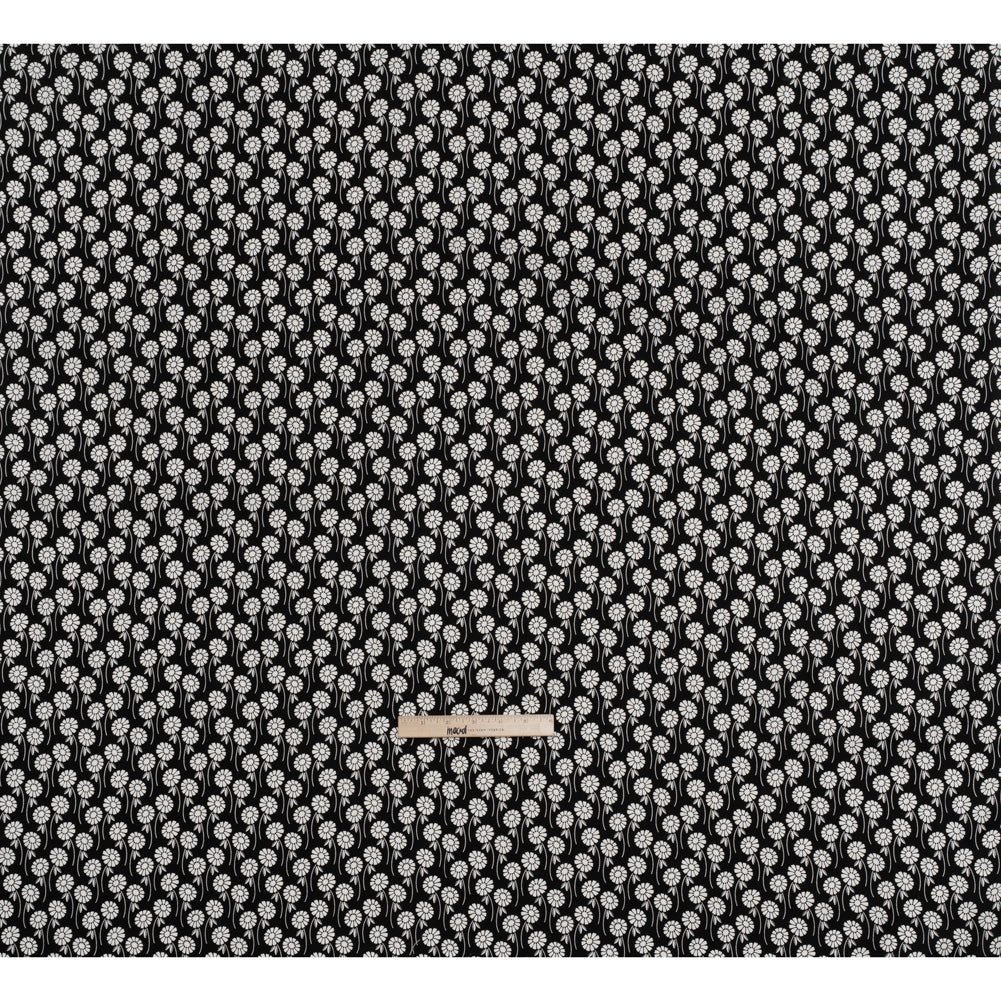 Printed Quilting Cotton by Heather Bailey for FIGO Studio - Licorice Upsy Daisy Floral - Pop Sugar Collection Printed Quilting Cotton by Heather Bailey for FIGO Studio - Licorice Upsy Daisy Floral - Pop Sugar Collection