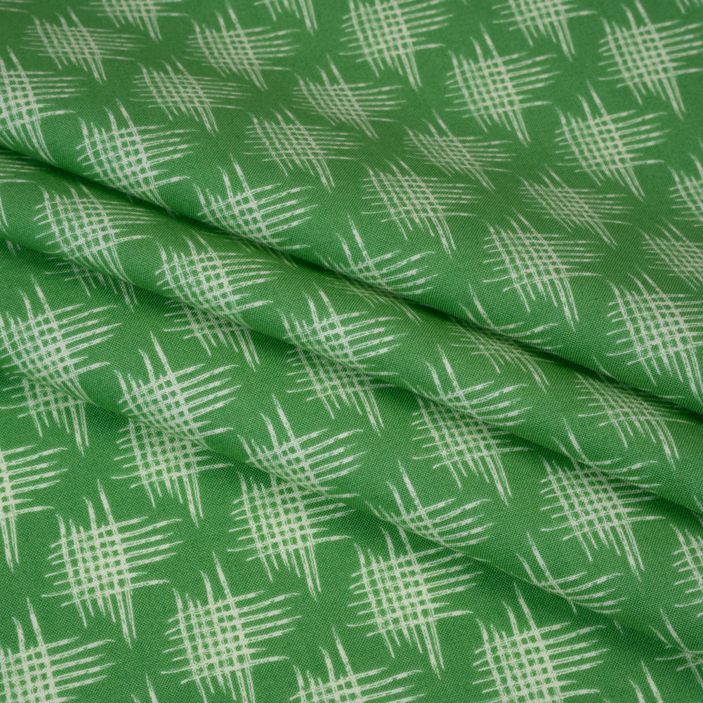 Printed Quilting Cotton by Heather Bailey for FIGO Studio - Jade Woven Grid Lines- Pop Sugar Collection - Detail Printed Quilting Cotton by Heather Bailey for FIGO Studio - Jade Woven Grid Lines- Pop Sugar Collection - Detail