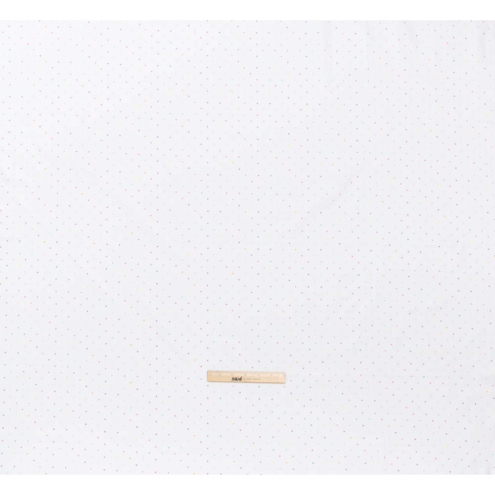 Printed Quilting Cotton by Ghazal Razavi for FIGO Studio - Rainbow and White Ditsy Dots- Dovetail Collection Full Printed Quilting Cotton by Ghazal Razavi for FIGO Studio - Rainbow and White Ditsy Dots- Dovetail Collection Full