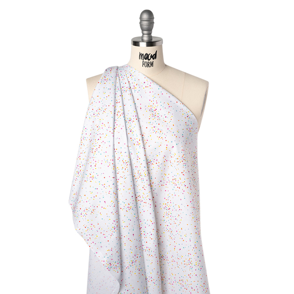 Printed Quilting Cotton by Ghazal Razavi for FIGO Studio - Rainbow and White Sprinkles- Dovetail Collection Printed Quilting Cotton by Ghazal Razavi for FIGO Studio - Rainbow and White Sprinkles- Dovetail Collection