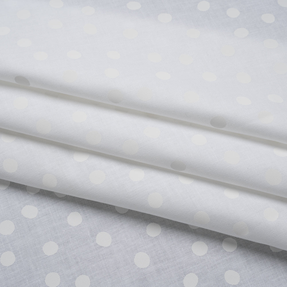 Printed Quilting Cotton by Ghazal Razavi for FIGO Studio - White on White Snow Ball - Dovetail Collection Printed Quilting Cotton by Ghazal Razavi for FIGO Studio - White on White Snow Ball - Dovetail Collection