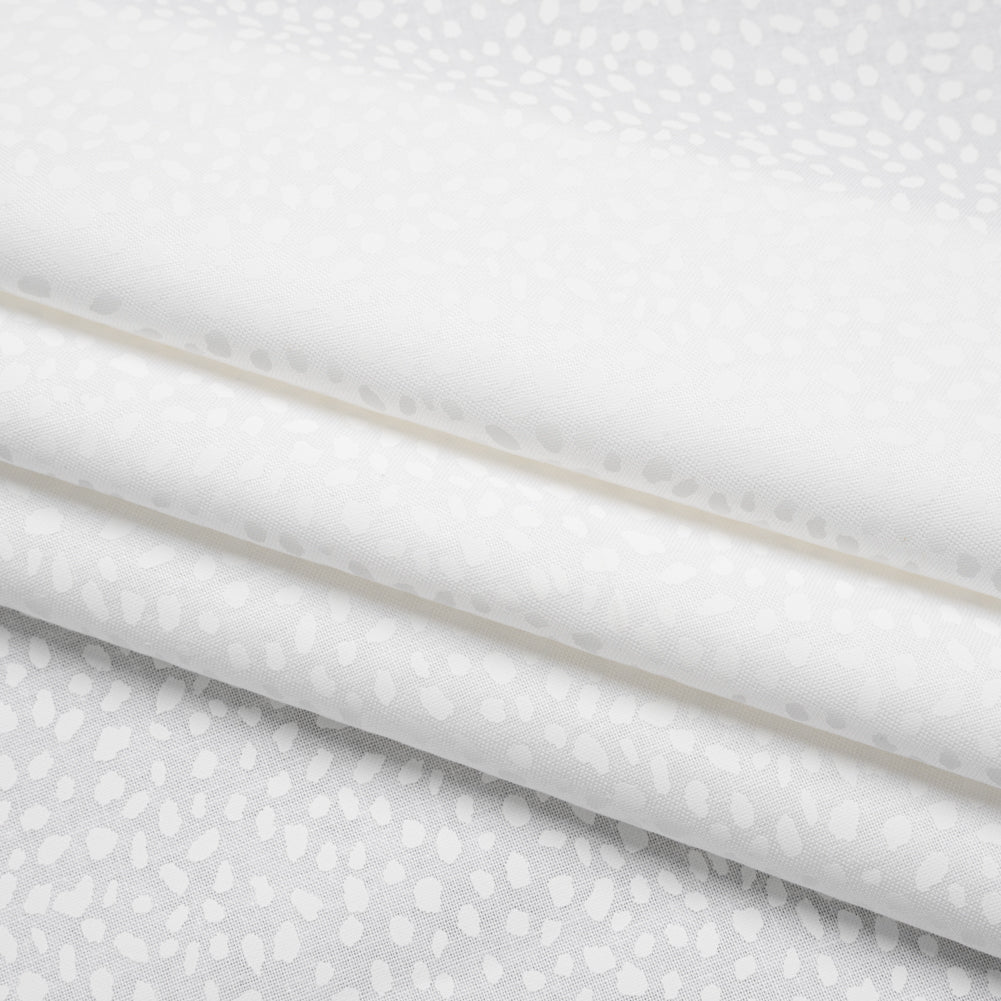 Printed Quilting Cotton by Ghazal Razavi for FIGO Studio - White on White Spotty - Dovetail Collection Folded Printed Quilting Cotton by Ghazal Razavi for FIGO Studio - White on White Spotty - Dovetail Collection Folded