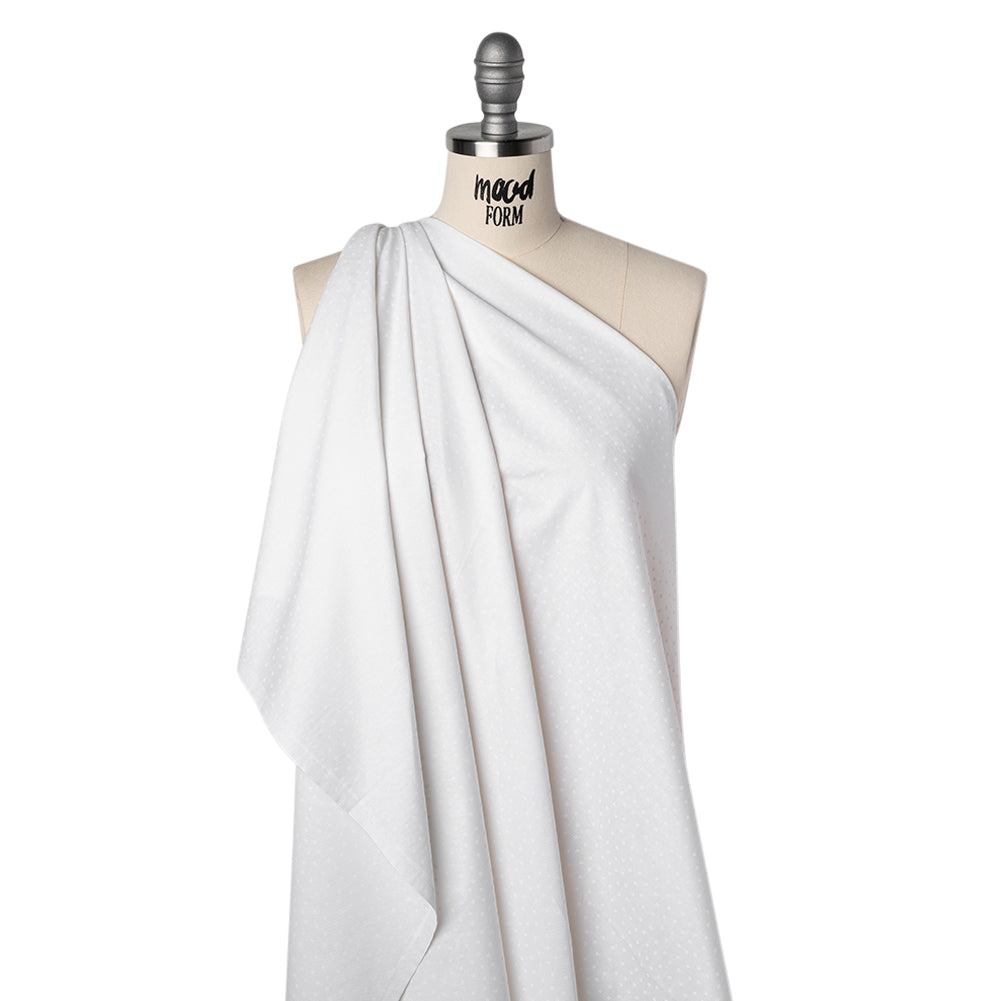 Printed Quilting Cotton by Ghazal Razavi for FIGO Studio - White on White Magnets - Dovetail Collection Drape Printed Quilting Cotton by Ghazal Razavi for FIGO Studio - White on White Magnets - Dovetail Collection Drape