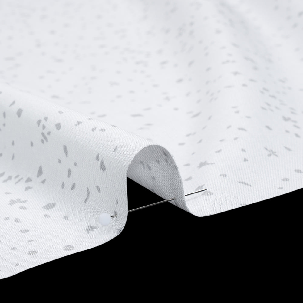 Printed Quilting Cotton by Ghazal Razavi for FIGO Studio - White and Gray Petals - Dovetail Collection Detail Printed Quilting Cotton by Ghazal Razavi for FIGO Studio - White and Gray Petals - Dovetail Collection Detail