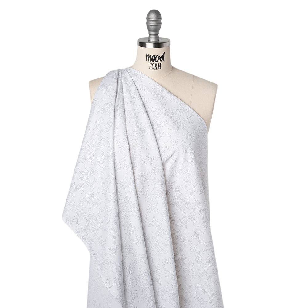 Printed Quilting Cotton by Ghazal Razavi for FIGO Studio - White and Gray Stitches - Dovetail Collection Printed Quilting Cotton by Ghazal Razavi for FIGO Studio - White and Gray Stitches - Dovetail Collection