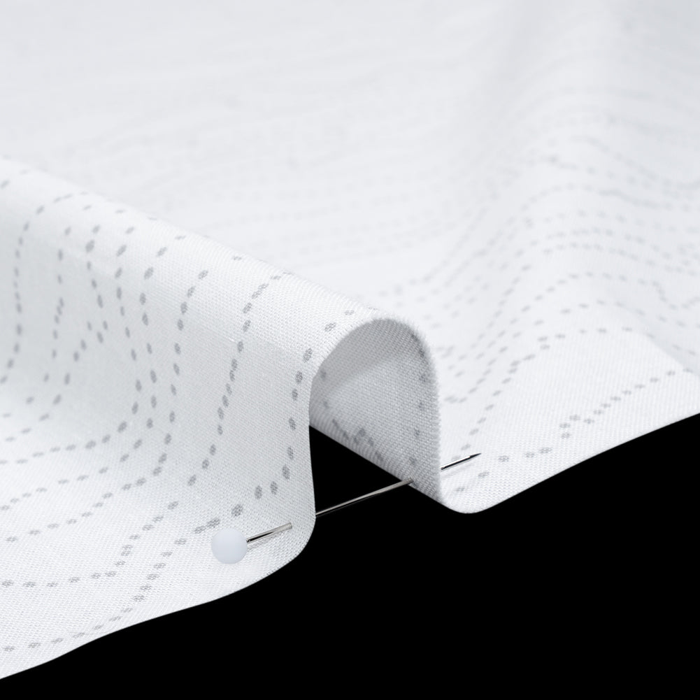 Printed Quilting Cotton by Ghazal Razavi for FIGO Studio - White and Gray Strings - Dovetail Collection Printed Quilting Cotton by Ghazal Razavi for FIGO Studio - White and Gray Strings - Dovetail Collection