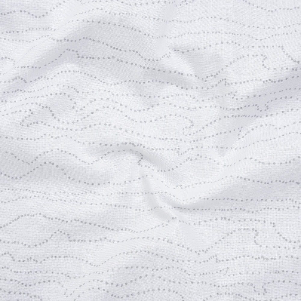 Printed Quilting Cotton by Ghazal Razavi for FIGO Studio - White and Gray Strings - Dovetail Collection Printed Quilting Cotton by Ghazal Razavi for FIGO Studio - White and Gray Strings - Dovetail Collection