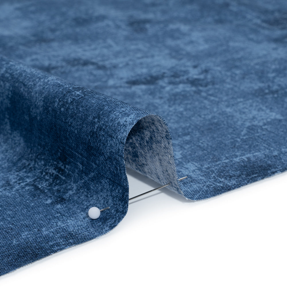 Printed Quilting Cotton by Northcott - Blue Jeans Painterly Texture - Canvas Collection Printed Quilting Cotton by Northcott - Blue Jeans Painterly Texture - Canvas Collection