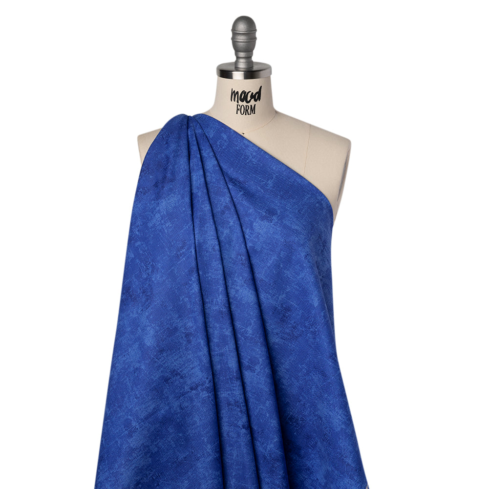 Printed Quilting Cotton by Northcott - Cobalt Painterly Texture - Canvas Collection - Folded Printed Quilting Cotton by Northcott - Cobalt Painterly Texture - Canvas Collection - Folded