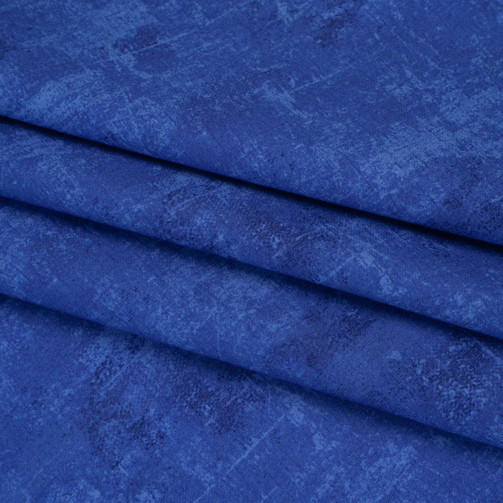Printed Quilting Cotton by Northcott - Cobalt Painterly Texture - Canvas Collection - Detail Printed Quilting Cotton by Northcott - Cobalt Painterly Texture - Canvas Collection - Detail