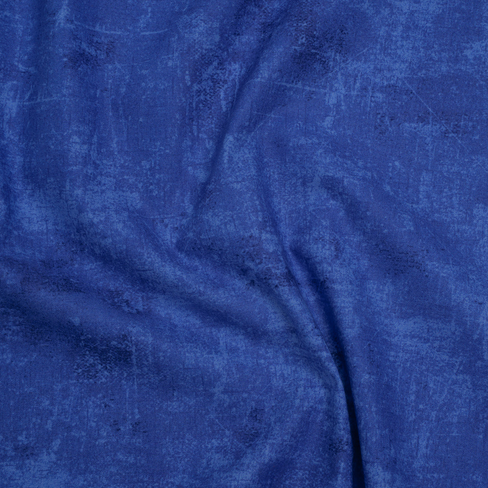 Printed Quilting Cotton by Northcott - Cobalt Painterly Texture - Canvas Collection - Drape Printed Quilting Cotton by Northcott - Cobalt Painterly Texture - Canvas Collection - Drape