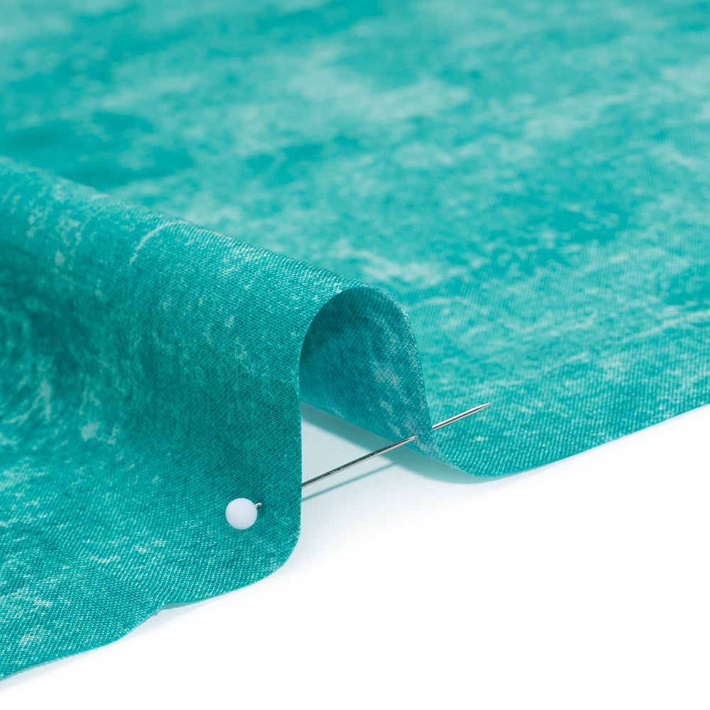 Printed Quilting Cotton by Northcott - Turquoise Painterly Texture - Canvas Collection Printed Quilting Cotton by Northcott - Turquoise Painterly Texture - Canvas Collection