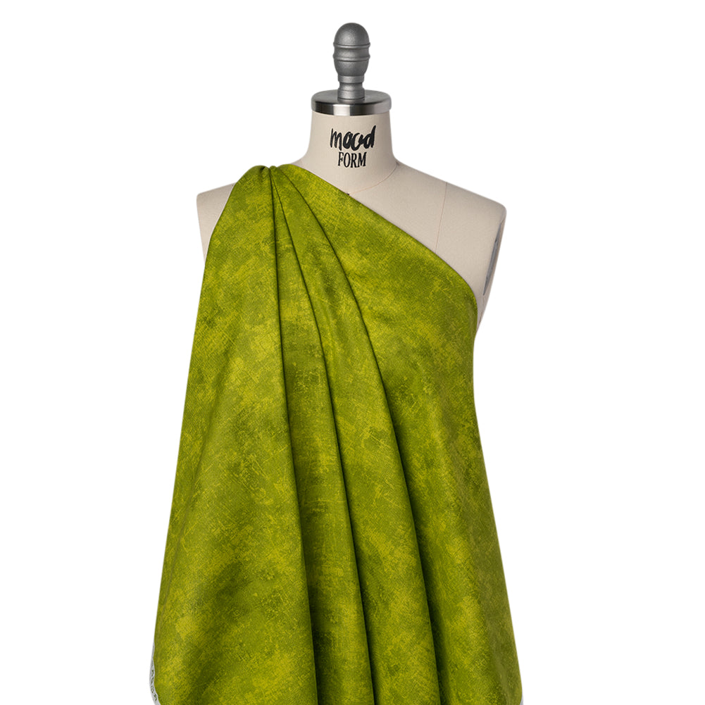 Printed Quilting Cotton by Northcott - Chartreuse Painterly Texture - Canvas Collection Folded Printed Quilting Cotton by Northcott - Chartreuse Painterly Texture - Canvas Collection Folded