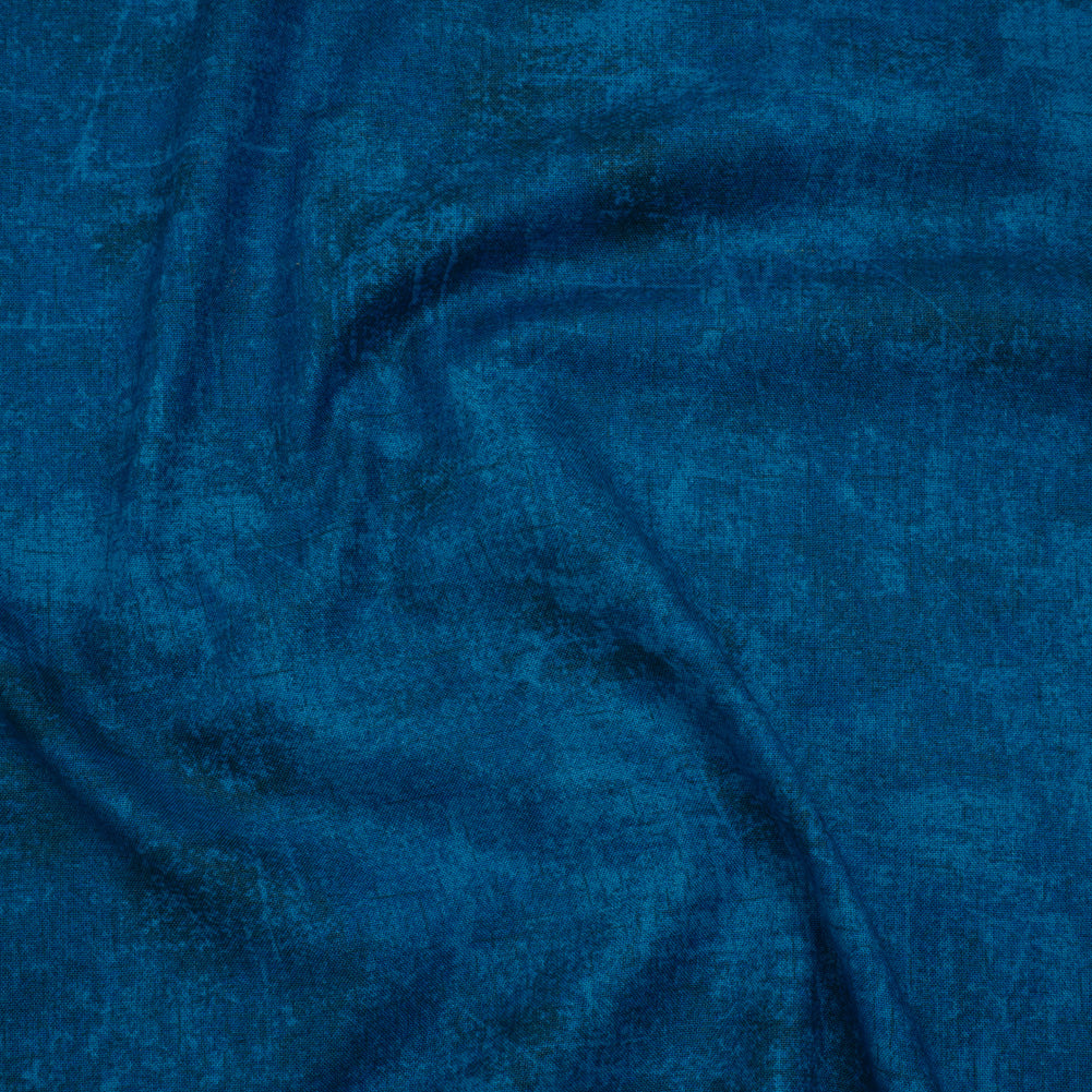 Printed Quilting Cotton by Northcott - Prussian Painterly Texture - Canvas Collection Drape Printed Quilting Cotton by Northcott - Prussian Painterly Texture - Canvas Collection Drape