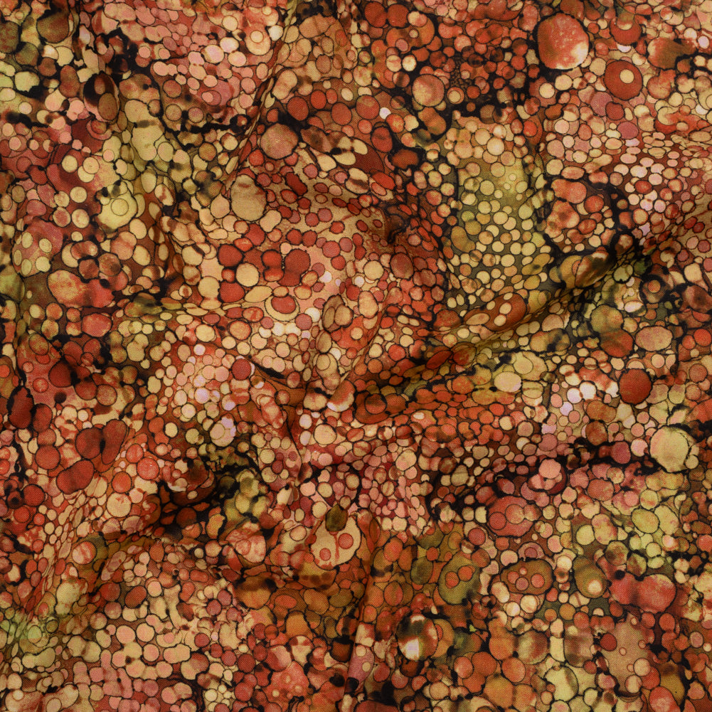 Printed Quilting Cotton by Northcott - Rust Bubbles - Bliss Collection Drape Printed Quilting Cotton by Northcott - Rust Bubbles - Bliss Collection Drape