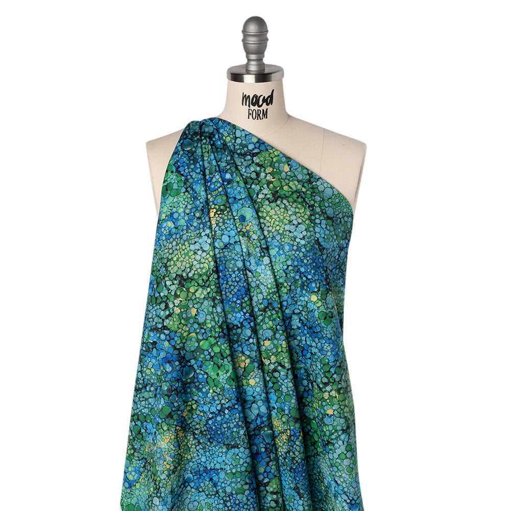 Printed Quilting Cotton by Northcott - Peacock Bubbles - Bliss Collection - Folded Printed Quilting Cotton by Northcott - Peacock Bubbles - Bliss Collection - Folded