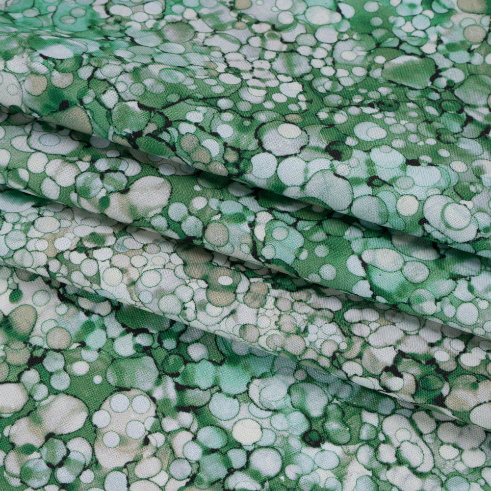 Printed Quilting Cotton by Northcott - Woodland Moss Bubbles - Bliss Collection - Detail Printed Quilting Cotton by Northcott - Woodland Moss Bubbles - Bliss Collection - Detail