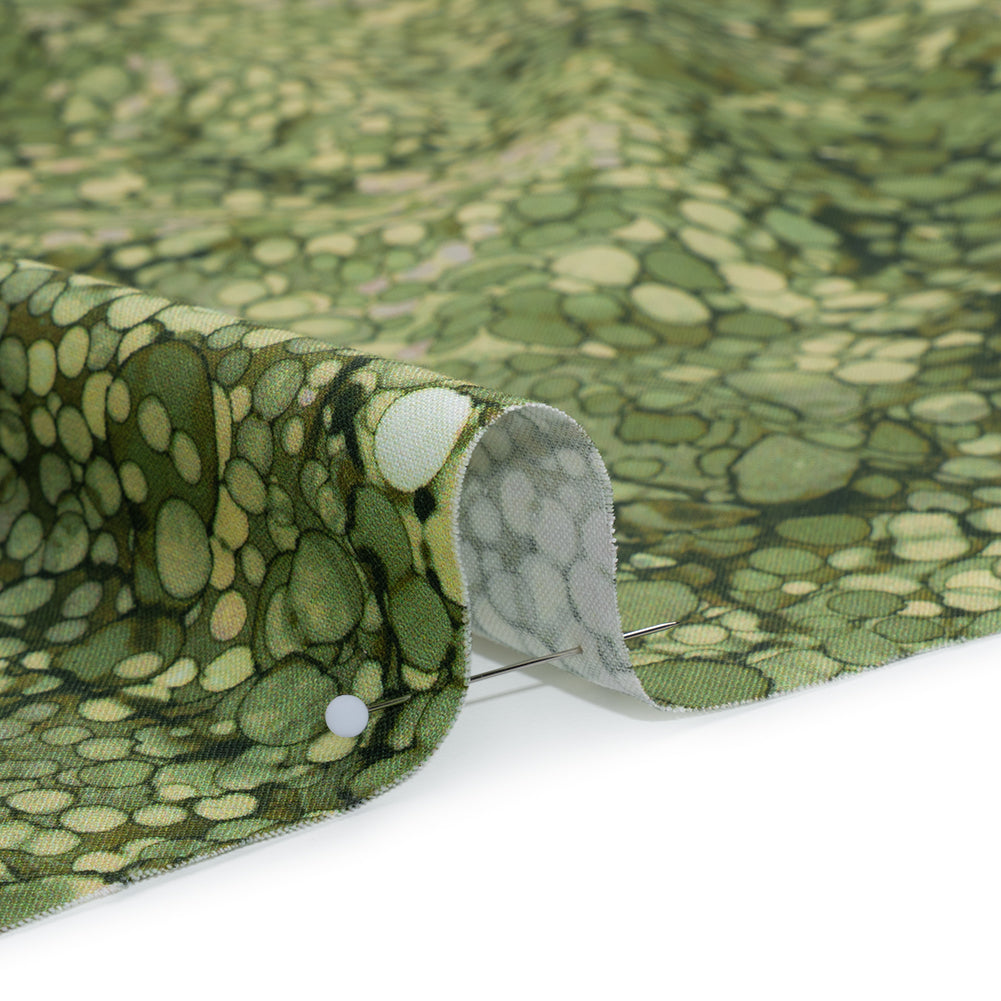 Printed Quilting Cotton by Northcott - Olive Bubbles - Bliss Collection Full Printed Quilting Cotton by Northcott - Olive Bubbles - Bliss Collection Full
