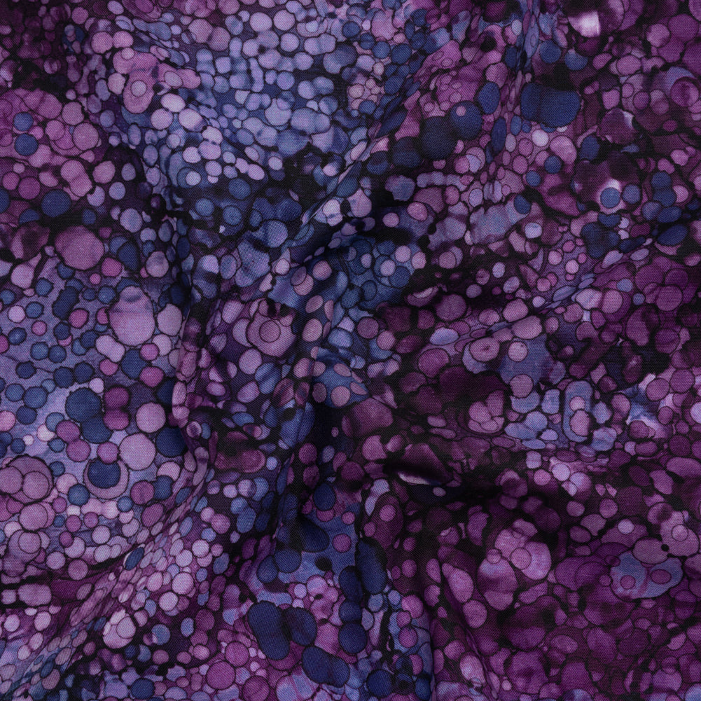 Printed Quilting Cotton by Northcott - Amethyst Bubbles - Bliss Collection Drape Printed Quilting Cotton by Northcott - Amethyst Bubbles - Bliss Collection Drape