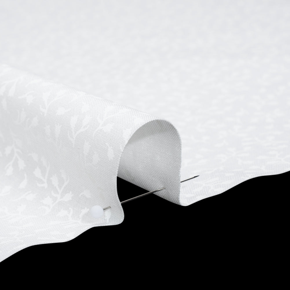 Printed Quilting Cotton by Patrick Lose for Northcott - White on White Baby's Breath Floral - Basically Black & White Collection Detail Printed Quilting Cotton by Patrick Lose for Northcott - White on White Baby's Breath Floral - Basically Black & White Collection Detail
