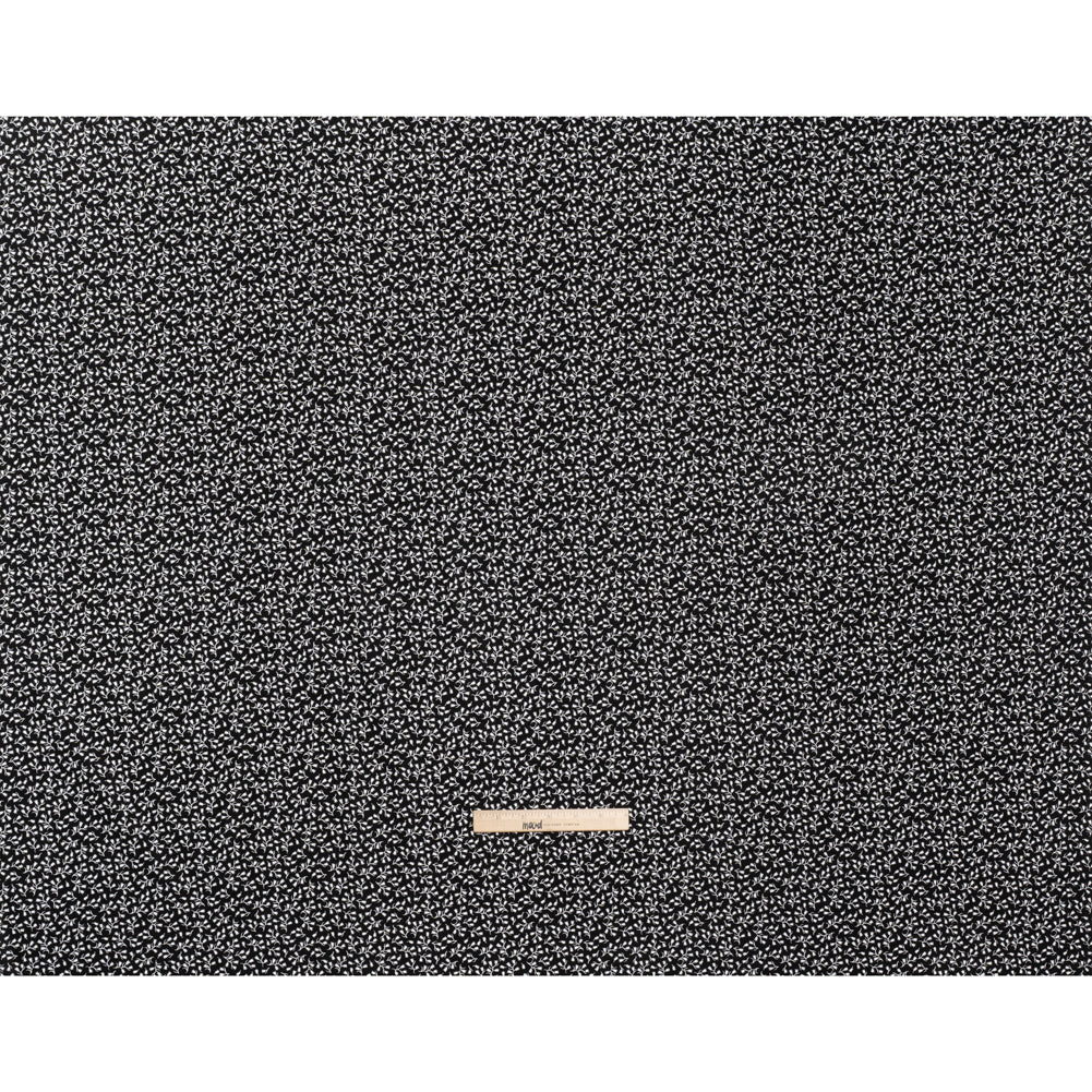 Printed Quilting Cotton by Patrick Lose for Northcott - White on Black Baby's Breath Floral - Basically Black & White Collection - Full Printed Quilting Cotton by Patrick Lose for Northcott - White on Black Baby's Breath Floral - Basically Black & White Collection - Full