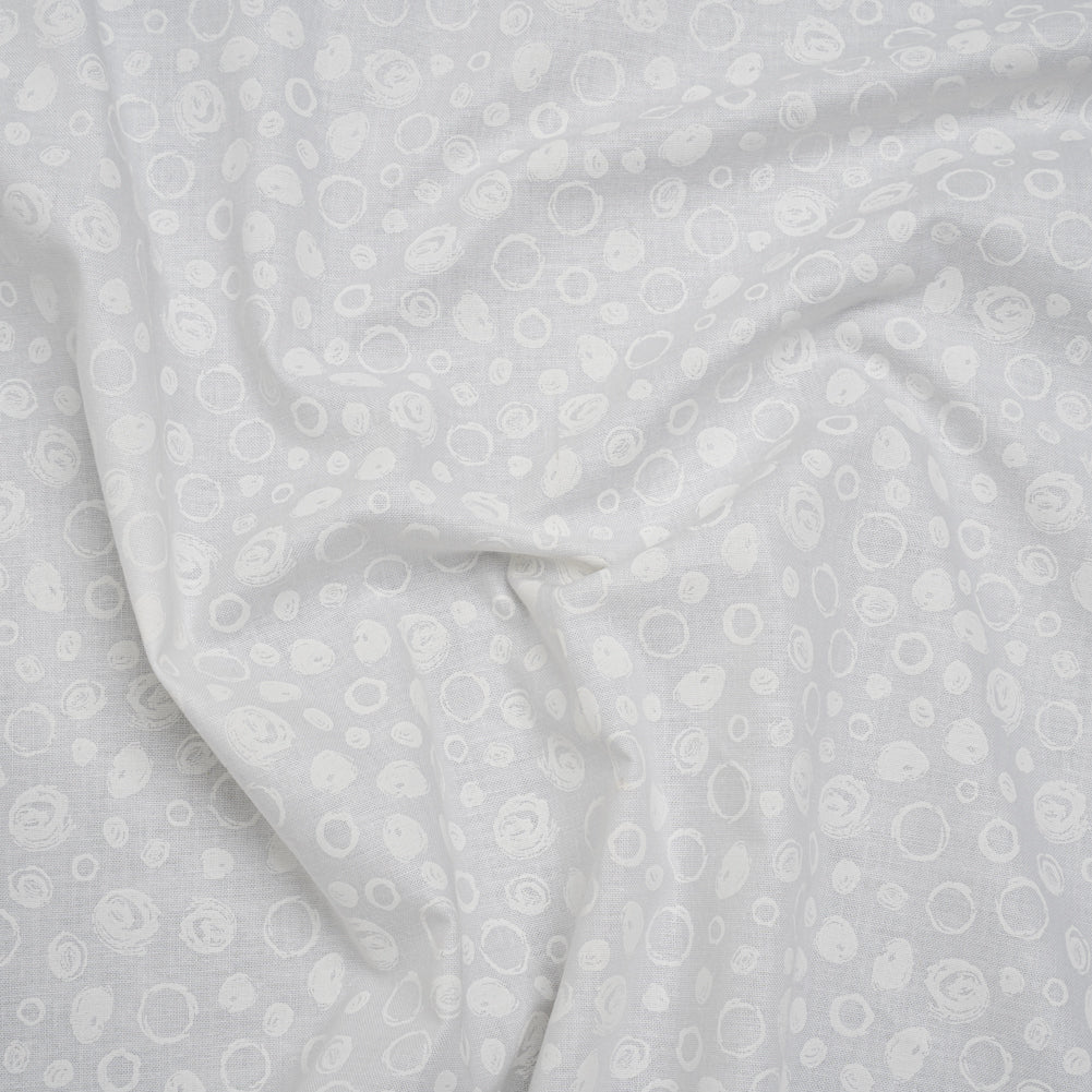 Printed Quilting Cotton by Patrick Lose for Northcott - White on White Scribble Spots - Basically Black & White Collection Printed Quilting Cotton by Patrick Lose for Northcott - White on White Scribble Spots - Basically Black & White Collection