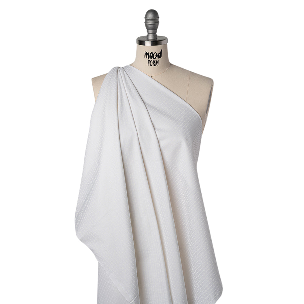 Printed Quilting Cotton by Patrick Lose for Northcott - White on White Doodle Beaded Stripe - Basically Black & White Collection Drape Printed Quilting Cotton by Patrick Lose for Northcott - White on White Doodle Beaded Stripe - Basically Black & White Collection Drape