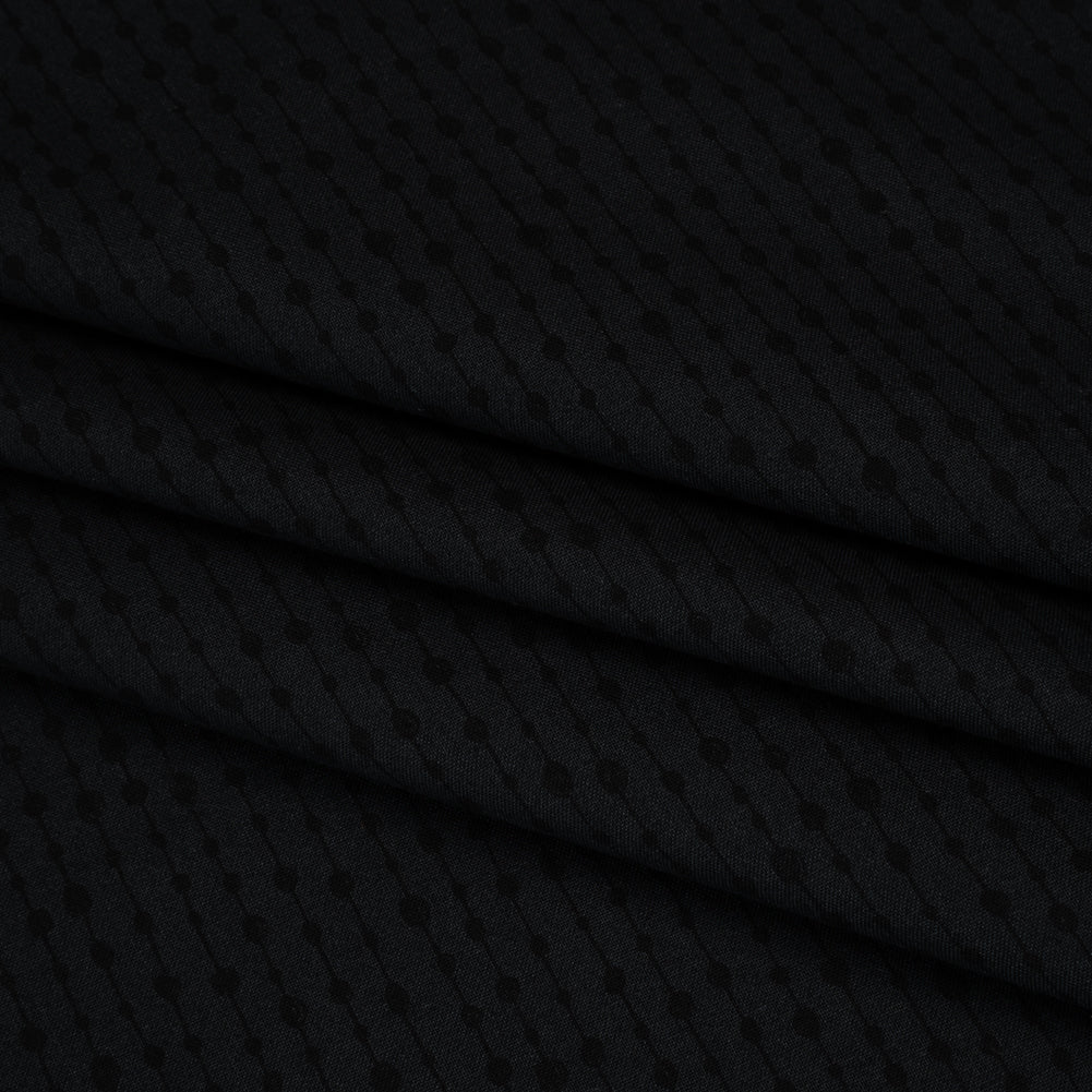 Printed Quilting Cotton by Patrick Lose for Northcott - Black on Black Doodle Beaded Stripe - Basically Black & White Collection Folded Printed Quilting Cotton by Patrick Lose for Northcott - Black on Black Doodle Beaded Stripe - Basically Black & White Collection Folded