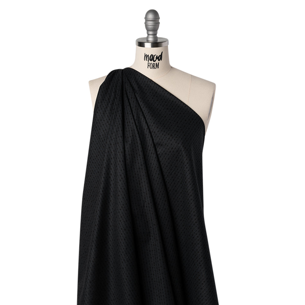 Printed Quilting Cotton by Patrick Lose for Northcott - Black on Black Doodle Beaded Stripe - Basically Black & White Collection Drape Printed Quilting Cotton by Patrick Lose for Northcott - Black on Black Doodle Beaded Stripe - Basically Black & White Collection Drape