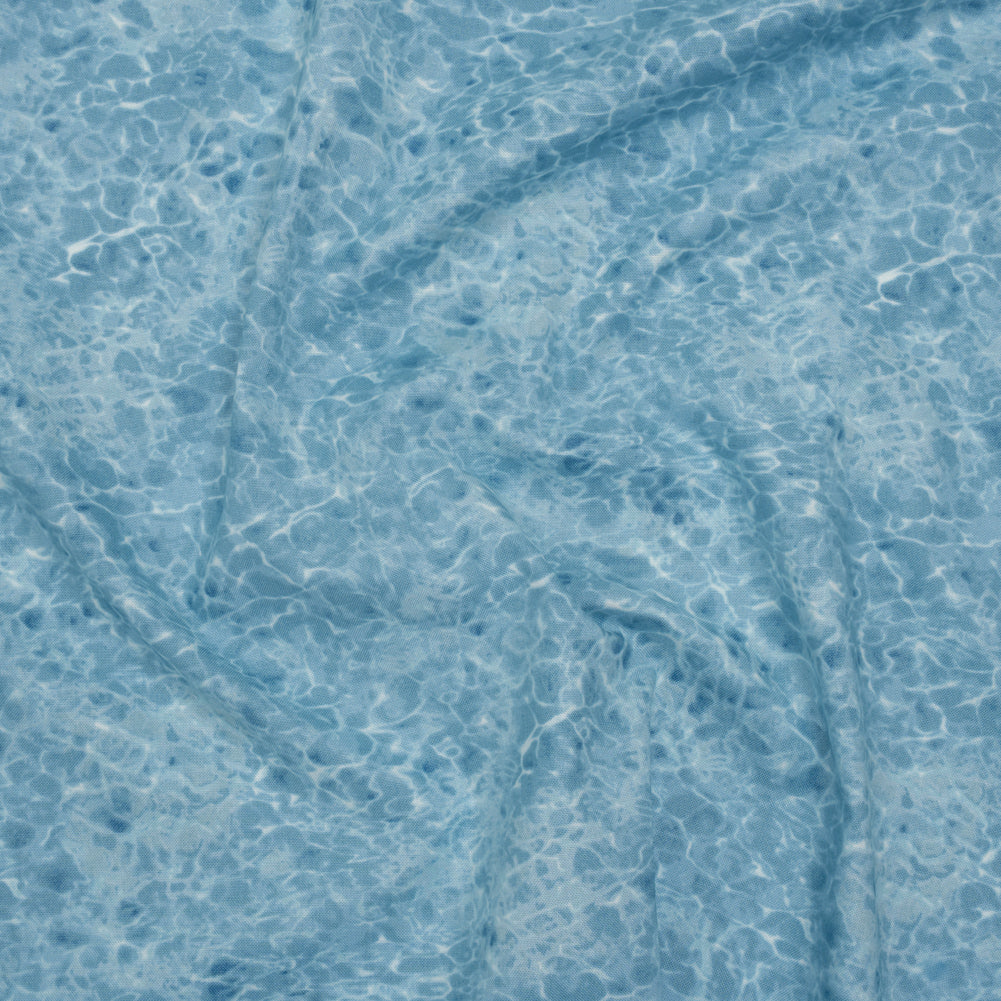Printed Quilting Cotton by Northcott Studio - Mid Blue Tranquil Water - Naturescapes Collection Printed Quilting Cotton by Northcott Studio - Mid Blue Tranquil Water - Naturescapes Collection