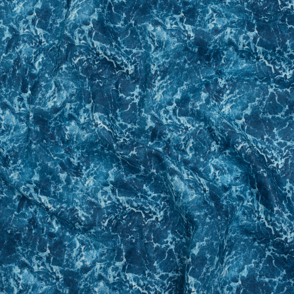Printed Quilting Cotton by Northcott Studio - Dark Blue Rushing Water - Naturescapes Collection Printed Quilting Cotton by Northcott Studio - Dark Blue Rushing Water - Naturescapes Collection